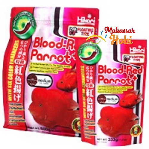 Hikari Blood Red Parrot Size Medium &amp; Mini Makanan Pakan Ikan 333 gram