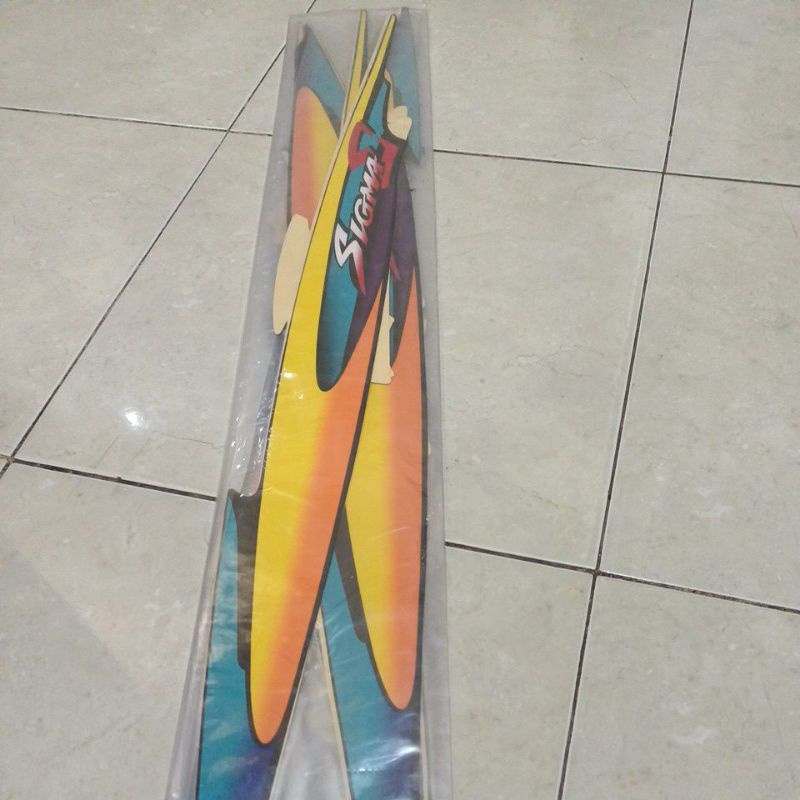 striping stiker les body Yamaha sigma hitam kuning