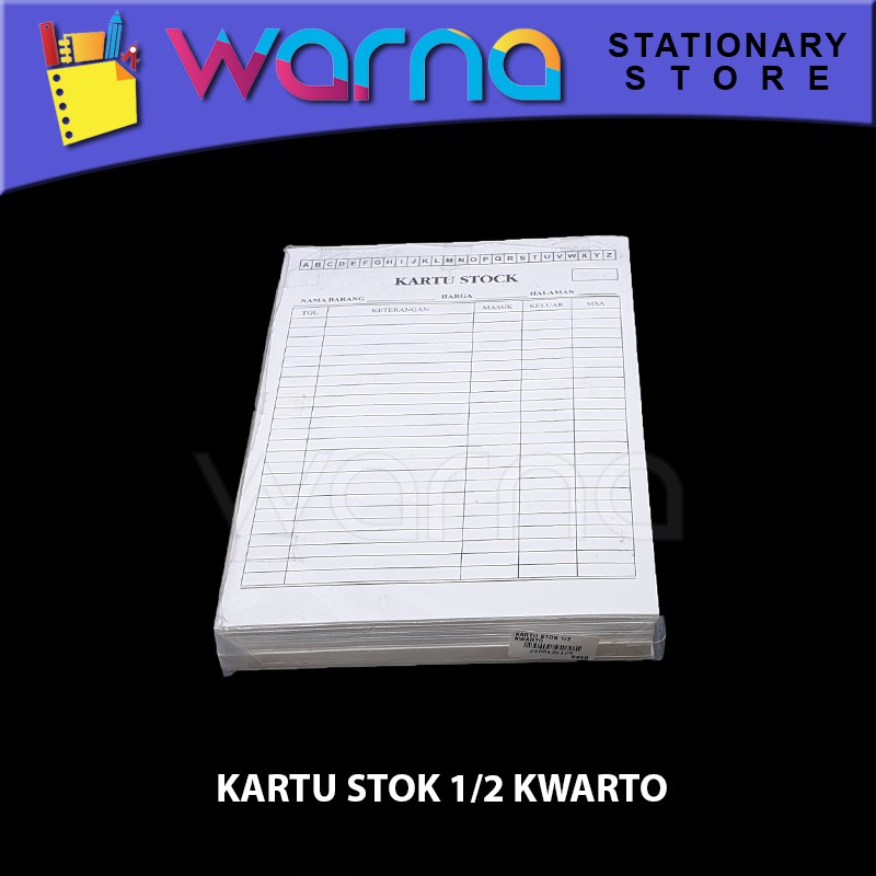 

KARTU STOK 1/2 KWARTO STOCK CARD KWARTO