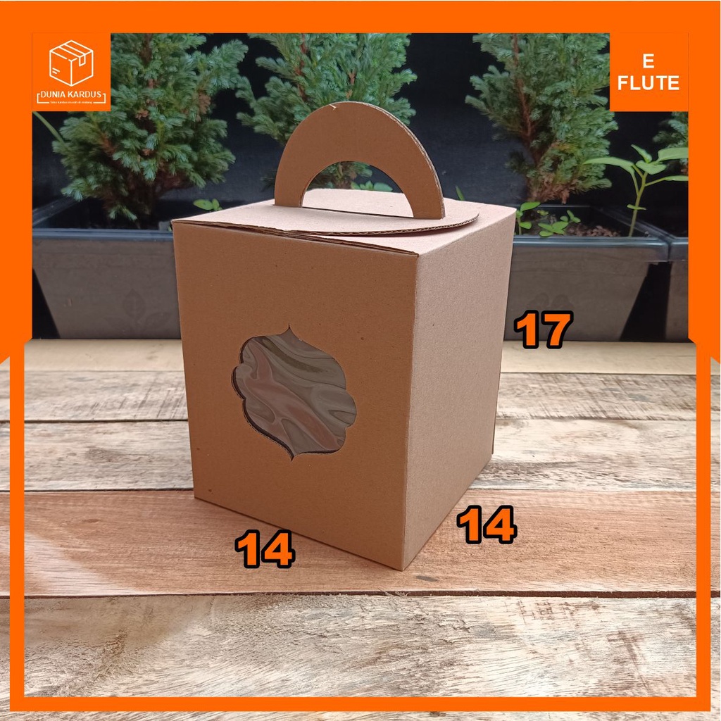 

KARDUS BOX 14X14X17 CM E FLUTE | BOX POLOS | BOX HAMPERS | BOX NASI | BOX DIECUT | JINJING HAMPERS | BOX KUE