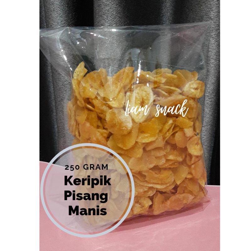 

Keripik pisang manis 250gram, jajanan, cemilan, kue kering & snack enak termurah & berkualitas.