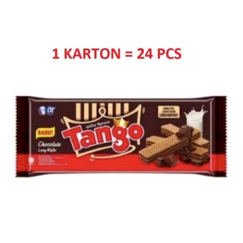 Tango wafer long Coklat 130gr 1 karton isi 24 pcs