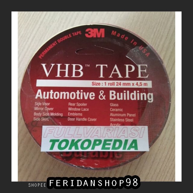 

FS414 DOUBLE TAPE 3M ATK VHB 24MM X 4 5M ORIGINAL BY FERIDANSHOP98