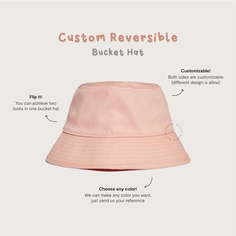 NOTTE - Custom Size Reversible Bucket Hat