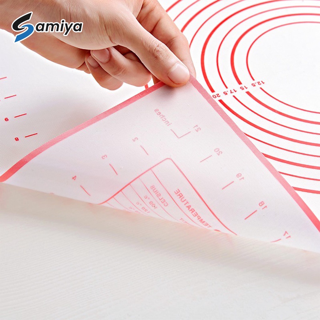 baking mat silicone / alas adonan kue roti pizza dapur silikon 26x29cm dan 40x60cm