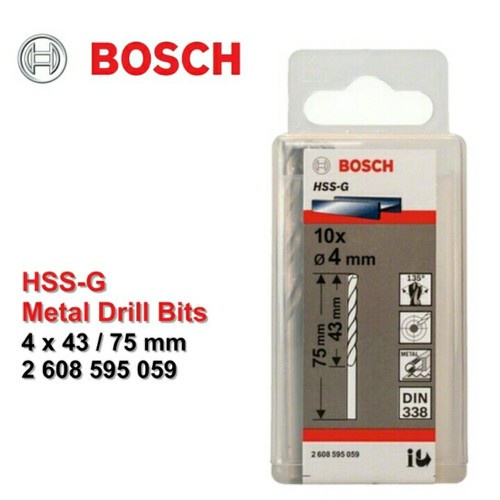 BOSCH Mata Bor HSS-G Metal Drill Bit 4.0 MM X 10 PCS