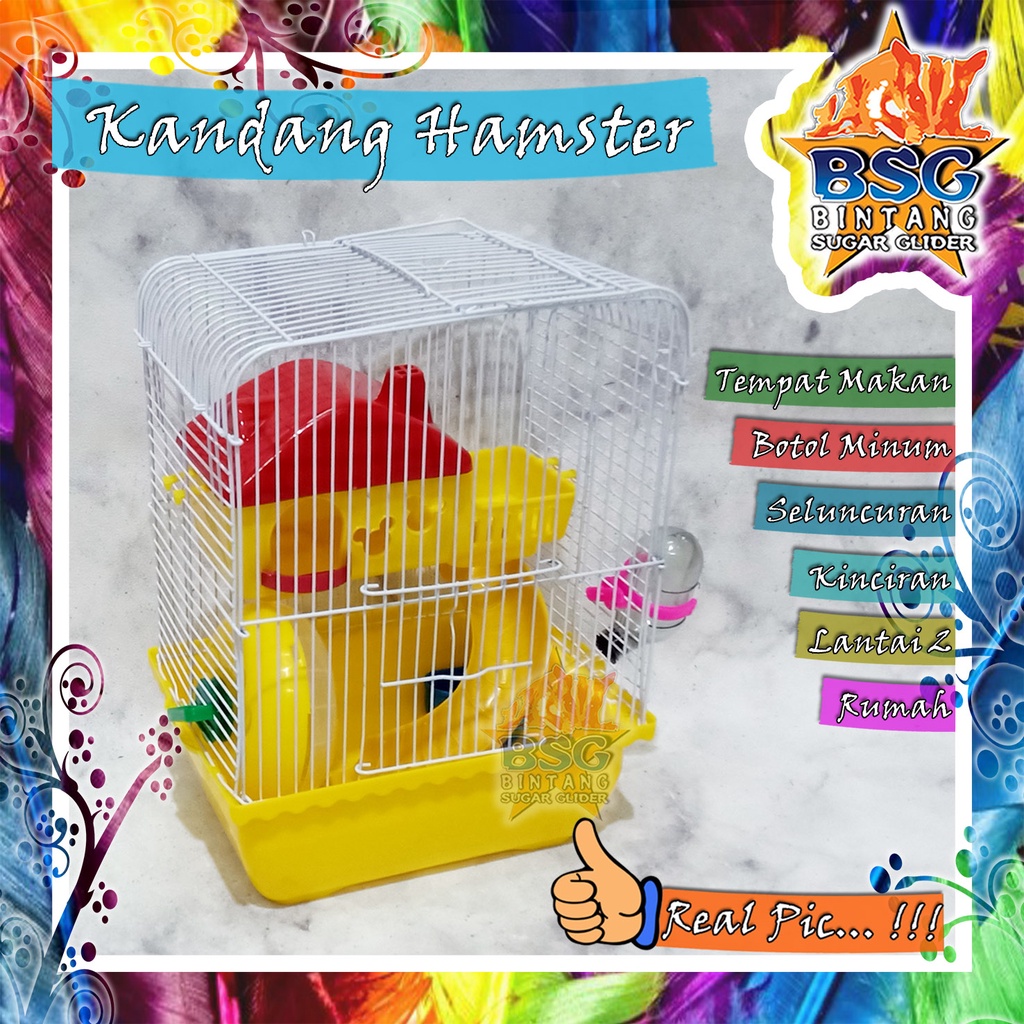 Kandang Hamster 2 Tingkat - Rumah Hewan - Mainan Hamster - Kinciran - Prosotan-1