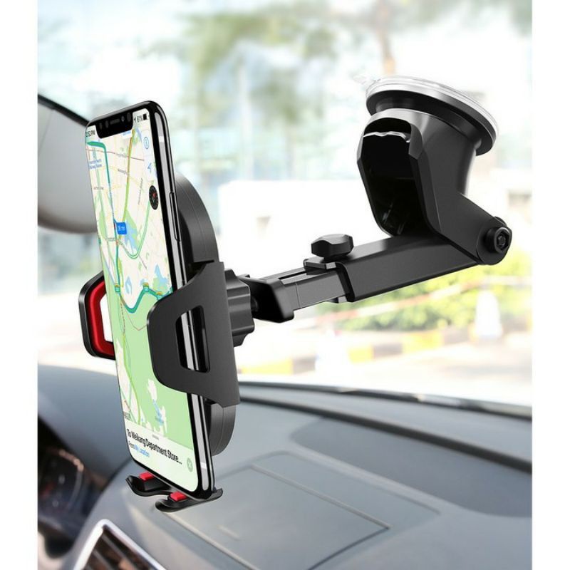 holder hp dashboard mobil model jepit dan tempel di kaca car phone holder