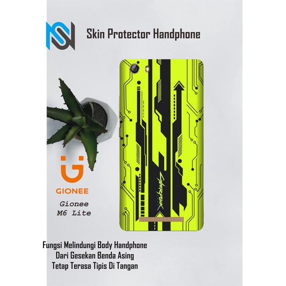 Isi 2pcs Garskin Hp Gionee M6 Lite Motif Cyber - Free Custom Motif