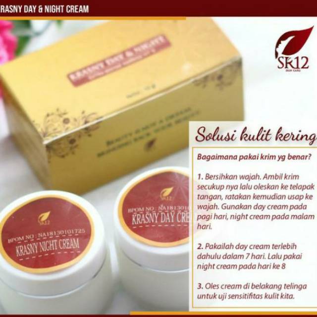 Krasny night cream krim malam saja SR12 BPOM ORIGINAL