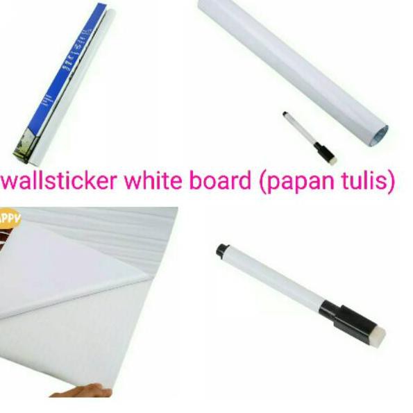 

Kualitas Premium.. Wallsticker White board ( pengganti papan tulis) ukuran 45cmx2meter 57
