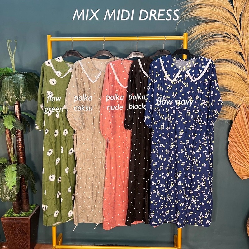 MIX MIDI DRESS