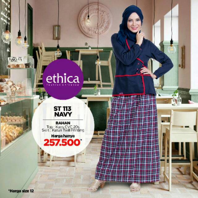 ETHICA ST 113/Setelan ethica/setelan remaja/setelan murah/setelan rok/setelan adem