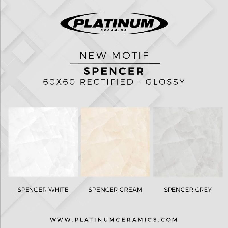 keramik lantai 60x60 spencer   new motif   platinum   glossy kw1