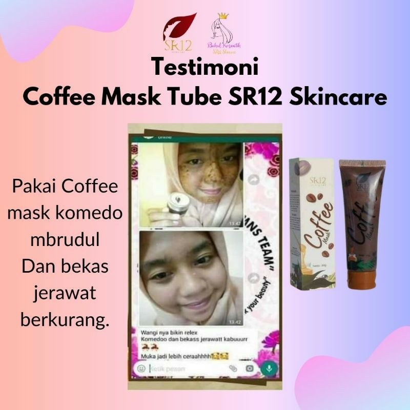 Coffee Mask Tube sr12 / peeling wajah / peeling kopi / peeling alami / peeling herbal