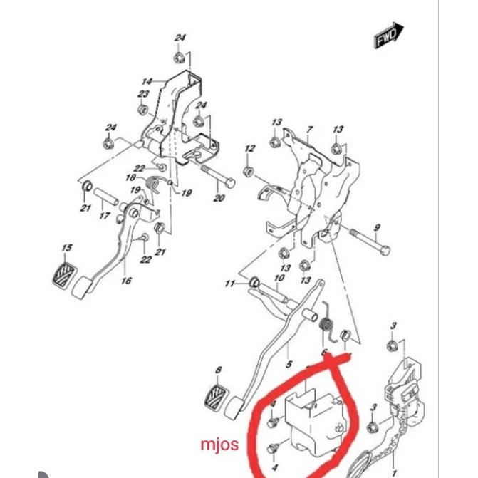 Cover Pedal Gas New Carry 2019 -2022 Original