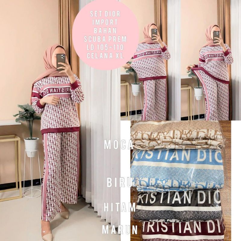 Setelan Celana Christian Dior / Setcel Christian Dior Jumbo / Setcel Crinkle Jumbo / Setelan Celana 
