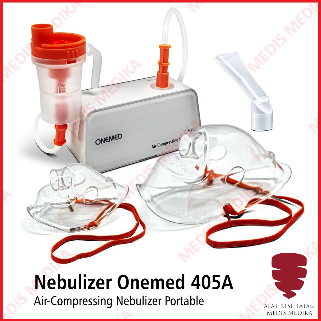 Compressor Nebulizer Onemed 405A Portable Alat Uap Terapi Pernafasan