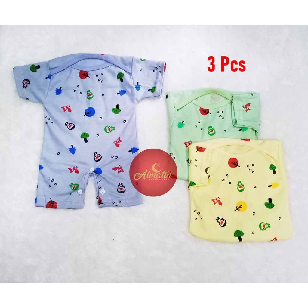 3 PCS JUMPER BAYI LUCU BAJU BAYI KARAKTER / BAJU BAYI PENDEK