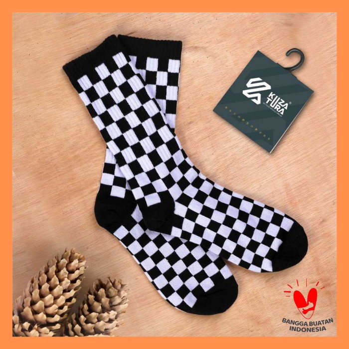 Kaos Kaki Motif Kaos Kaki Pria & Wanita Kaos Kaki Panjang Motif Catur Full