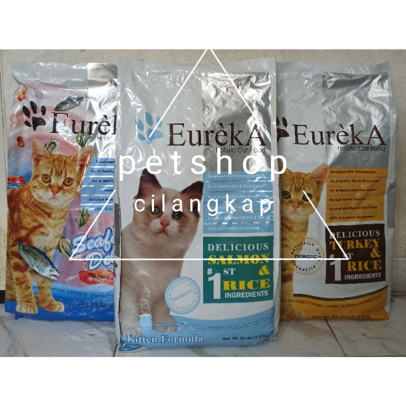 eureka cat 9,07kg makanan kucing eureka catfood
