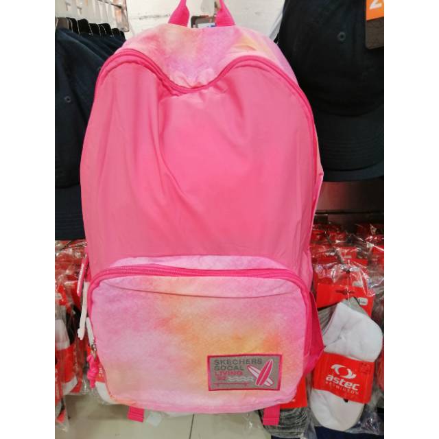 Tas skechers dark pink original real pic backpack tas Ransel skechers original