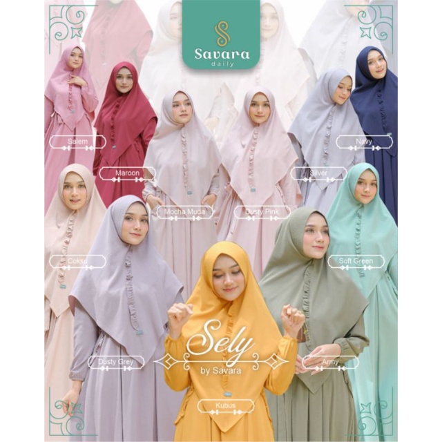 SET KHIMAR SYARI PREMIUM SELY DRESS ORIGINAL SAVARA INAYA MYZTA BAJU BUSANA MUSLIM SETELAN HIJAB PRE