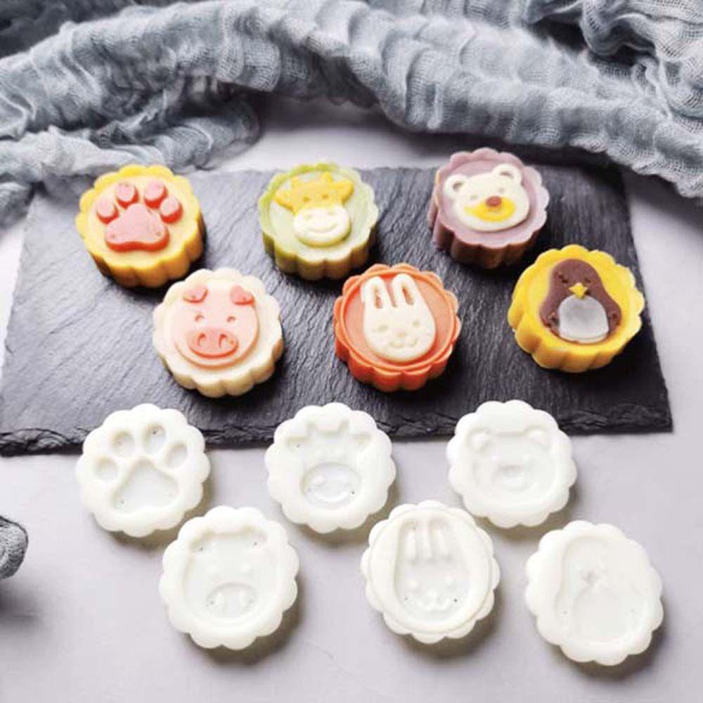 [Elegan] Cetakan Mooncake Berbentuk Bunga DIY Tekanan Tangan Dengan Stamp Dekorasi Mid Autumn Festival Baking Tool