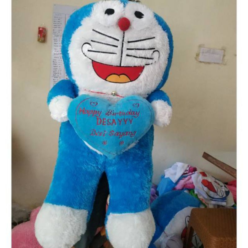 boneka doraemon 1,1meter ukir nama.