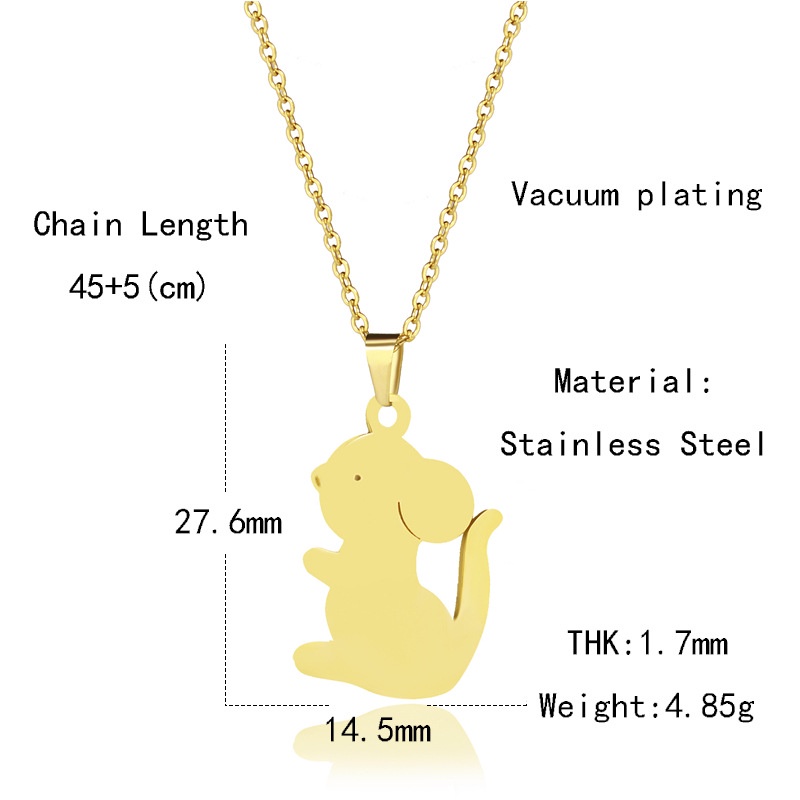 Baru shio Tikus stainless steel kalung Korea fashion style tikus kecil yang lucu liontin klavikula r