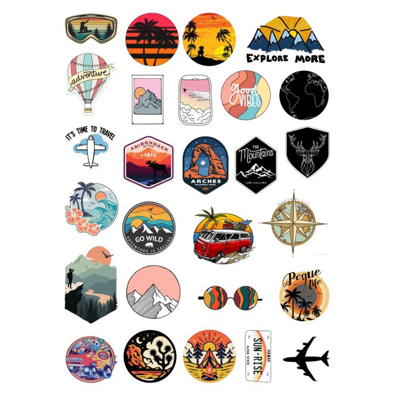 27pcs Sticker Aesthetic Tumblr Adventure