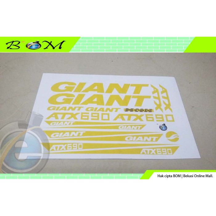 striping stiker decal transparan sepeda giant atx690 fullset kuning