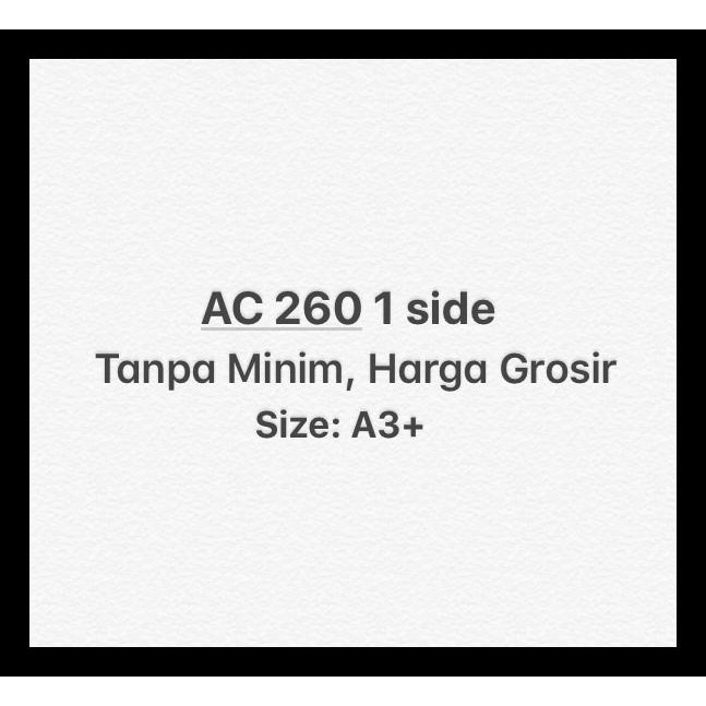 

Print Art Carton 260Gsm Satu Sisi Full Color Terlengkap