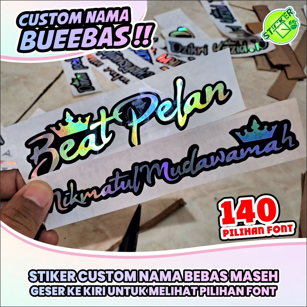 

STIKER CUSTOM NAMA BEBAS STIKER KASTEM NAMA