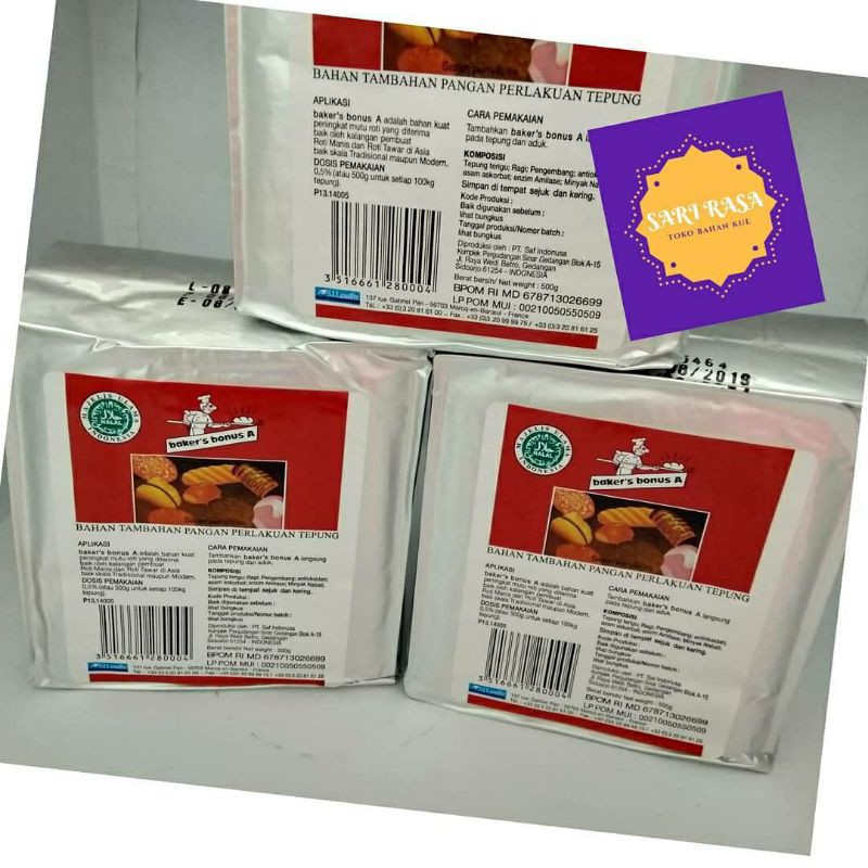 

Bread Improver Baker's Bonus 500gram