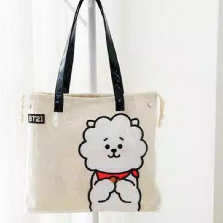 Sangat Nyaman.. tas wanita tote bag transparan tote jelly hand bag BT21