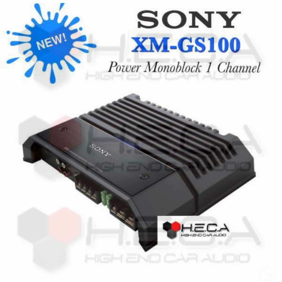 Power Monoblock SONY XM-GS100 Amplifier 1Ch Mono-block Class D 1-Channel Monoblok Audio Mobil