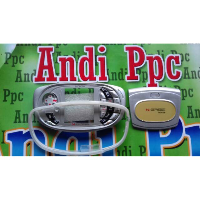 Casing nokia n-gage qd silver plus karet