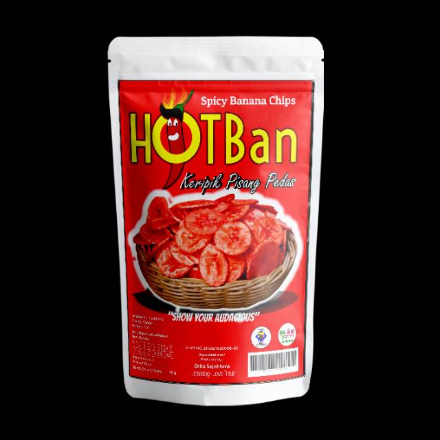 

HOTBAN Keripik Pisang HOT Pedas Alami Unik Khas