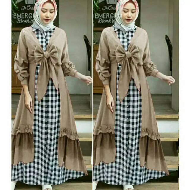Fashion muslim gamis dress new Syakira dress Maxi gamis syari 2 varian warna allsize