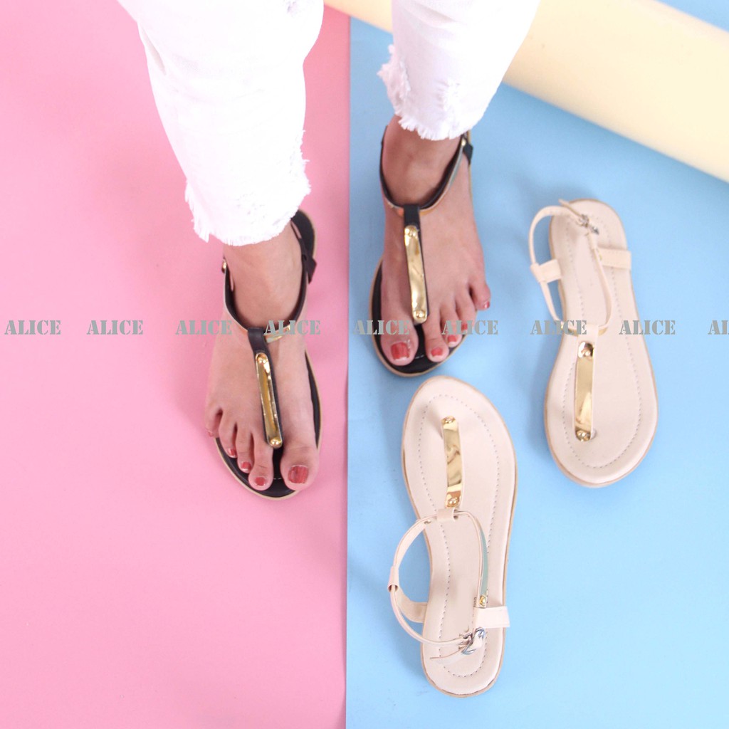 Alice - Bayar di tempat Sendal Murah Sandal Wanita Korea Jepit Tali