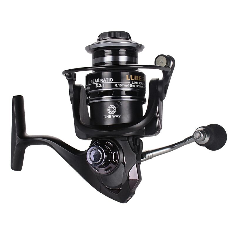 Debao Fishman Lure 4000 Spinning Reel Pancing 5.2:1 12+1 Ball Bearing Black