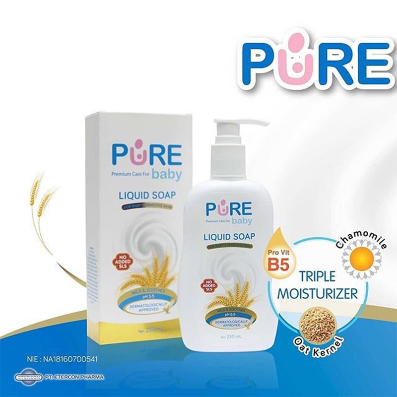 Pure Baby Liquid Soap Pure BB for Sensitive Skin Sabun Mandi Cair Sabun Bayi