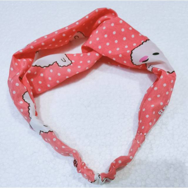 grosir  Bando bandana kait silang import isi 6 pcs.
