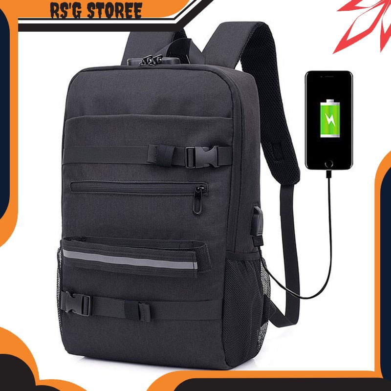 RG148 Tas ransel Tas punggug Fashion cowok Tas cowok Tas pria Backpack Tas sekolah Backpack