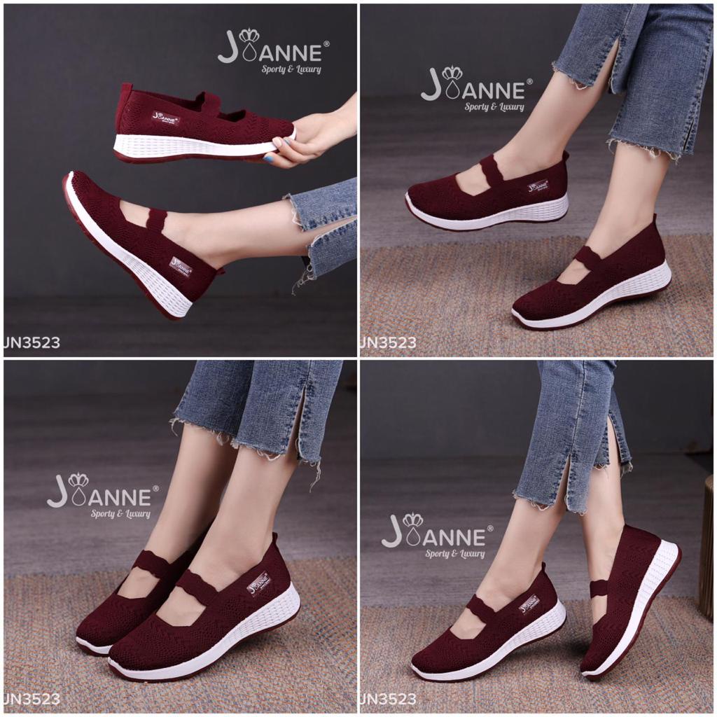 JOANNE SEPATU WANITA FLYKNIT FLATS SHOES #JN3523 ORIGINAL