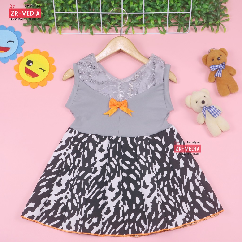 Dress Meira uk Bayi - 4 Tahun / Baju Kensi Anak Perempuan Import Gaun Brukat Pesta Dres Baby Murah