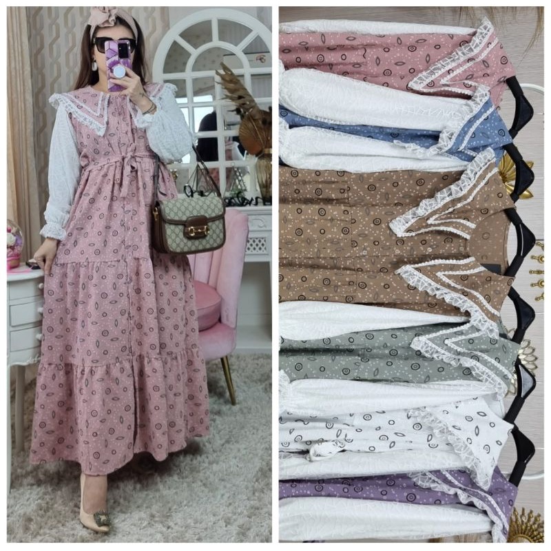 Gamis rubi frint tangan brukat original by meijiwang