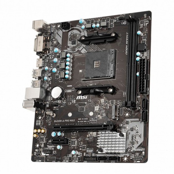 MSI B450M-A PRO MAX (AMD AM4, B450, DDR4) Motherboard