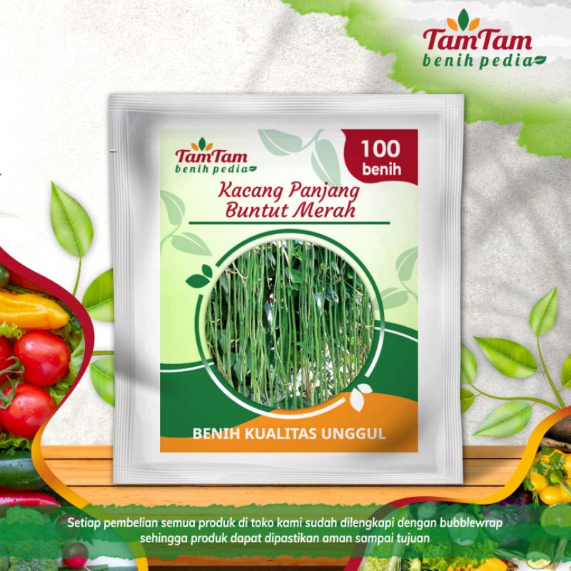 BENIH KACANG PANJANG BUNTUT MERAH (isi 100 benih)